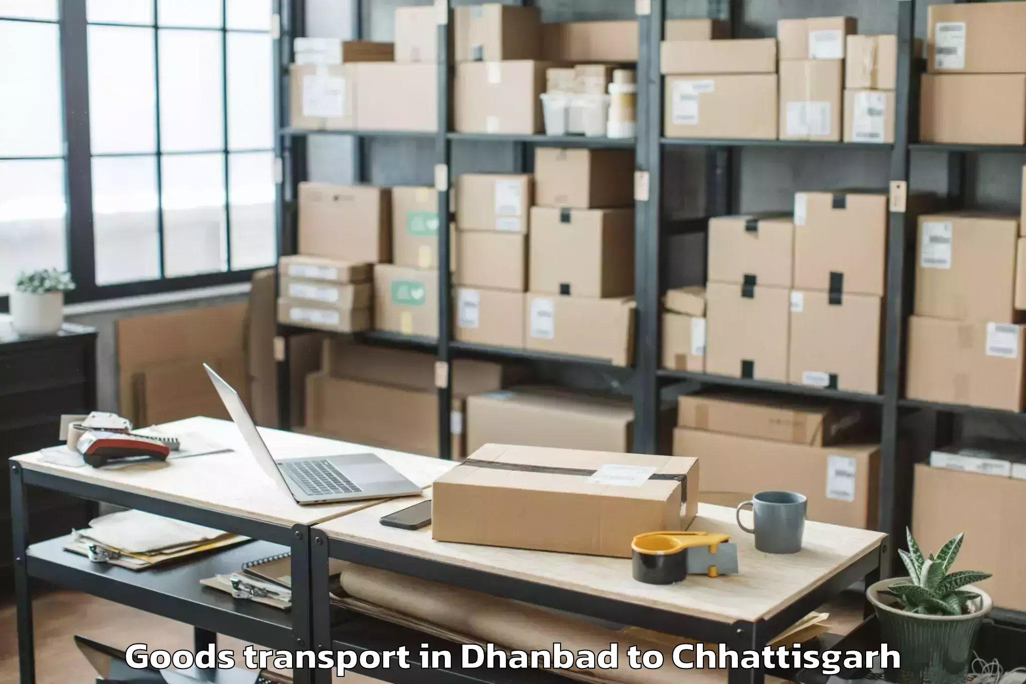 Trusted Dhanbad to Charama Goods Transport